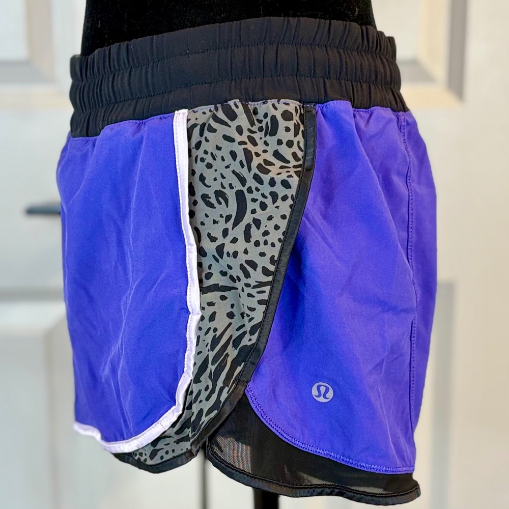 Lululemon Purple Animal Print Athletic Shorts